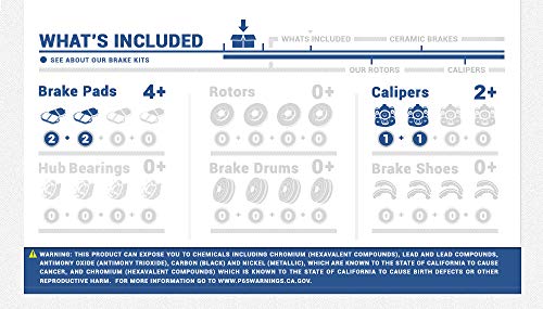CCK11205 [2] FRONT Premium Loaded OE Caliper Assembly Set + Quiet Low Dust Ceramic Brake Pads - Thumbnail 2