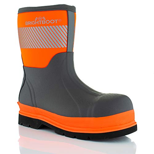 Brightboot Wasserdichte Sicherheitsstiefel für Bohrinselarbeiter, Größe 46, orange