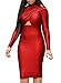 Miusol® Women's Sexy High Collar Long Sleeve Fitted Casual Bodycon Dress
