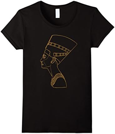 Women's Egyptian Queen Nefertiti T-Shirt Small Black