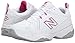 New Balance Women's WX608v4 Training Shoe, White/Pink, 8 B US