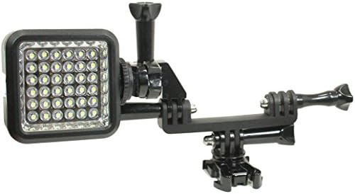 Action Mount Wearable LED Light Setup with Dual Mount, Perfect for use with Sport Camera or Smartphone Video Recording. (LED Light Dual Mount)