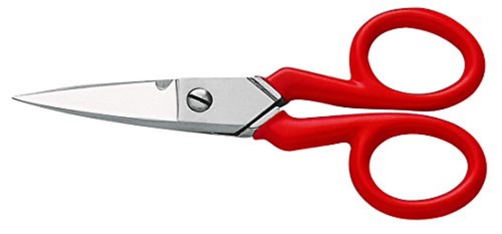 Bahco SC127 Electrician Scissors with 45 mm Cutting Length, Silver/red, 130 mm
