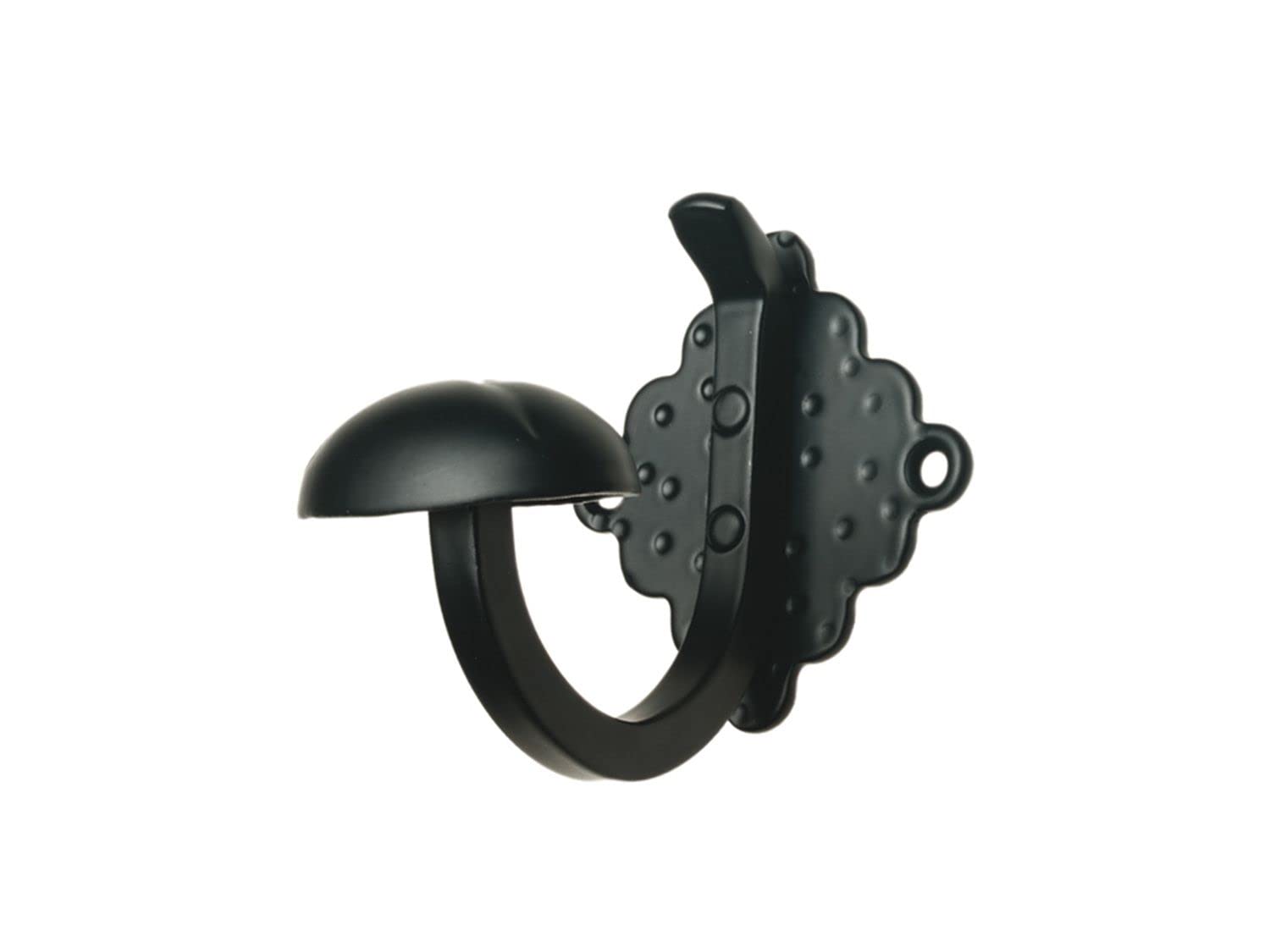 Amig - Decorative Wall Hook Mod.103 | 70 x 70 x 85 mm | Perfect for Hanging Coats, Clothes and Accessories | Hook Type | Forged Style | Black Steel