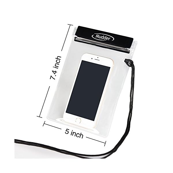 Mudder-Waterproof-Case-Bag-Pouch-for-Map-iPad-Camera-and-Phone-Transparent-4-Pack