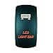 QUNQI STAR 5 pin LED Light BAR Laser Backlit Rocker Switch Rock Lights 20A 12V On/Off LED Light Toggle Switch with Jumper Wires Set (Orange)