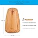 Syntus 150ML Essential Oil Diffuser Ultrasonic Aromatherapy Light Wood Grain Diffusers with 7 Changeable Colored LED Lights, Adjustable Mist Mode and Waterless Auto Shut-Offthumb 4