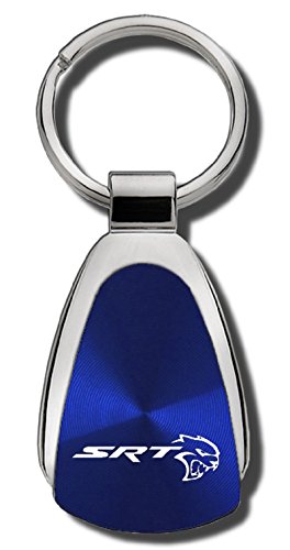 Dodge Challenger SRT Hellcat Hell Cat Blue Teardrop Keychain Key Chain Fob Ring Lanyard