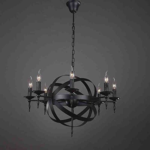 Industrial Farmhouse Iron Chandelier Light Edison Cafe Bar Restaurant Pipe 8 Arm