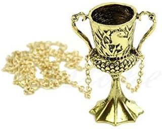 Hot Film Helga Hufflepuff&amp; Cup Pendant Horcrux Necklace Long Sweater Chain Model/Color: Golden