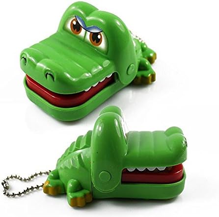 1PCS Random Color New Toy Crocodile Dentist Bite With Keychain Mouth