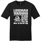 Avoid Injury Dont Tell Me How To Do My Job Lineman Young Mens T-Shirt