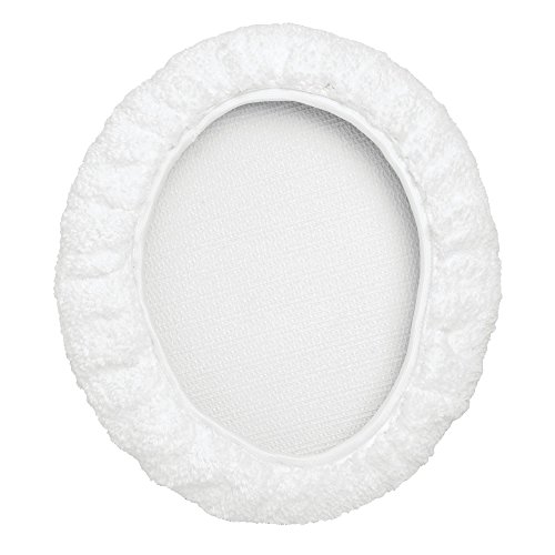mDesign mDesign Soft Microfiber Polyester Bathroom Spa Rug Set - Water Absorbent, Machine Washable – Includes Plush Non-Slip Rectangular Accent Rug, Contour Mat, Toilet Lid Cover- Set of 3, Pure White - Thumbnail 5