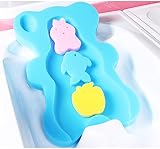 Infant Bath Mat 19.7x11.8x1.8 Blue Skid Proof Cushioned Baby Bath view 5