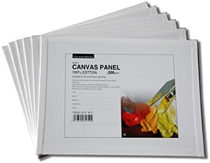 HMAZING CANVAS PANELS 12 PACK - 8"X10" Artist Canvas Panel Boards for Painting