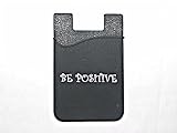 Cell phone Wallet Card holder [ B&V Inc. certified] premium quality Cellphone Wallet+ inspirational quote (black)