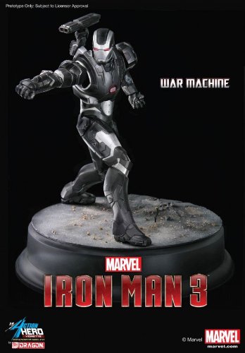 Dragon Models Iron Man 3 War Machine Action Hero Vignette Statue, 1:9 Scale - Thumbnail 4