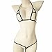 SSQueen Womens Halterneck Top and Sexy G-String Set (G-Black), (One Size Fits Waistline: 24.5-39.0 inch/62-100cm)