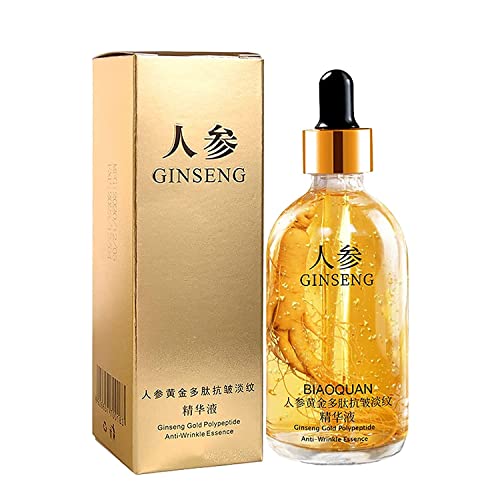 2023 Ginseng Polypeptide Anti-Ageing Essence, Ginseng Serum, One Ginseng Per Bottle, Ginseng Gold Polypeptide Anti-Ageing Essence, Ginseng Gold Polypeptide Anti-Wrinkle Essence (clear 1P)