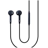 New Black OEM Samsung 3.5mm Premium Sound/Stereo Earbud Headphones for Galaxy S5 S6 S6 Edge + Note 4 5 EO-EG920BB - Comes with Extra Eargels!!!