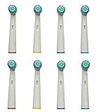 iHealthia Toothbrush Heads, 8-pack, Compatible with Braun Oral B Vitality Precision Clean, Dual Clean, Professional Care, Professional Care SmartSeries, TriZone, Advance Power, Pro Health, etc