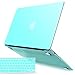 IBENZER Compatible with Old Version MacBook Air 13 Inch Case (2010-2017 Release). Models: A1466 / A1369, Plastic Hard Shell Case with Keyboard Cover for Mac Air 13, Turquoise, A13TBL+1 N