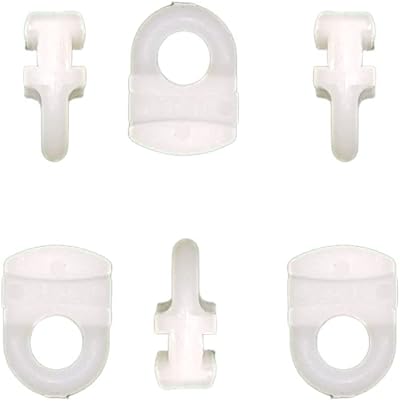 SISI UK Curtain Track Gliders Hooks Pack 20 White VW Campervan Caravan