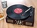 LuguLake Vinyl Record Player, 3-Speed Turntable, Belt Drive LP Vintage Phonograph, Built-in Speaker, Aux in and RCA Output, Wooden Finish (TN04)