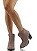 Soda Women's Albert Faux Suede Cowboy Pull-Tab Stacked Heels Ankle Booties Taupe IMSU 7