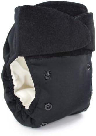 BabyKicks Basic Cloth Diaper Hook and Loop Closure, Black