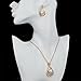 Long Way ®Gold/Silver Plated Water-drop Pendant Necklace Dangle Earrings Set Austrian Crystal Rhinestone Imitated Pearl Wedding Jewelry Sets For Women