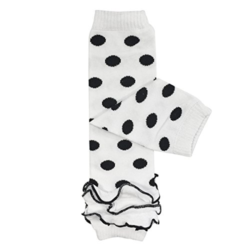 Bowbear Baby 3-Pair Leg Warmers, Dots and Ruffles