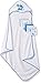 Little Beginnings Dino Print Hooded Towel and Washcloths Gift Set, Blue