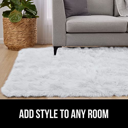 Gorilla Grip Fluffy Faux Fur Rug, Machine Washable Soft Furry Area Rugs