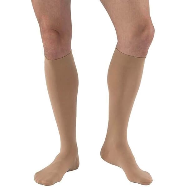 Jobst Relief Knee High 20-30 MmHg W/ Silicone Top Band, Open Toe / X-Large / Petite / Black