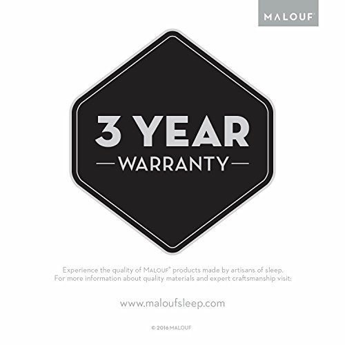 MALOUF Structures Hook-on Metal Bed Rails with Center Bar and Adjustable Height Support Foot, Twin/Full, Black