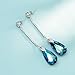 EleQueen 925 Sterling Silver CZ Butterfly Teardrop Dangle Earrings Fuchsia Made with Crystals