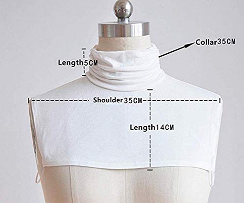 Teemall Women's Faux Turtleneck Dickey Collar Half Top Mock Blouse Neck Cover (3pc), White, One Size - //coolthings.us