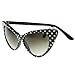 zeroUV - Polka Dot Cat Eye Womens Mod Fashion Super Cat Sunglasses