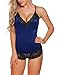 Avidlove Women Nightwear Sexy Strap Lingerie Stretch Chemise Babydoll Dark Blue Small