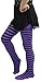 ToBeInStyle Girl's Girls Striped Tights - Black/Purple - S