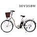 SOHOO 36V350W10AH 26″ Electric Bicycle City e-Bike Mountain Bike(Cream)thumb 1