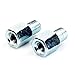 1PZ MXM-001 Mirror Mount Adapter - M8 female to M10 male or 8mm to 10mm Chrome Replacement for Honda Custom Cafe Chopper Bobber Tracker Vintage Classic Kawasaki Yamaha Suzuki (Pack of 2)
