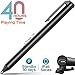 Heiyo Active Stylus Pen, Auto Power Off Rechargeable Capacitive Digital Pen for iPad, Support 30-Days Standby & 40-Hours Using Time Digital Pen for Drawing Compatible with iPad Series (black02)