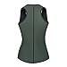 FeelinGirl Neoprene Sauna Suit - Sauna Tank Top Vest with Adjustable Shaper Trainer Belt,Army Green,XXX-Large