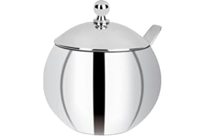 Stainless Steel Ghee Pot with Spoon and Lid, Silver, Matka Design, Oil and Pickle Container for Kitchen (Capacity: 500 Millil