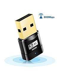 Adaptador Wifi   inamax AC600 doble correa (2.4G   150Mbps + 5g   433mbps) Red Inalámbrica WiFi Dongle USB, compatible con Windows 2000   XP   Vista   7 8   8.1   10, Mac OS 10.4   10.12.6