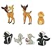 GHTERT 7 Pcs Lovely Fawn Deer Animal Figurines Toys Mini Figure Collection Playset, Cake Topper Toy Doll Set, Car doll, Office ornament, Miniature Decorations, Landscape Scenes