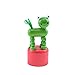 HSOMiD Kids Animal Push Up Press Base Toy,Chinese Traditional Thumb Puppet,Rocking Wooden Toy,Pack of 12