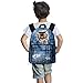 JBS-NO.1 Cute Cats Backpack for Teen Girls,Canvas BookBags for School (Blue1)